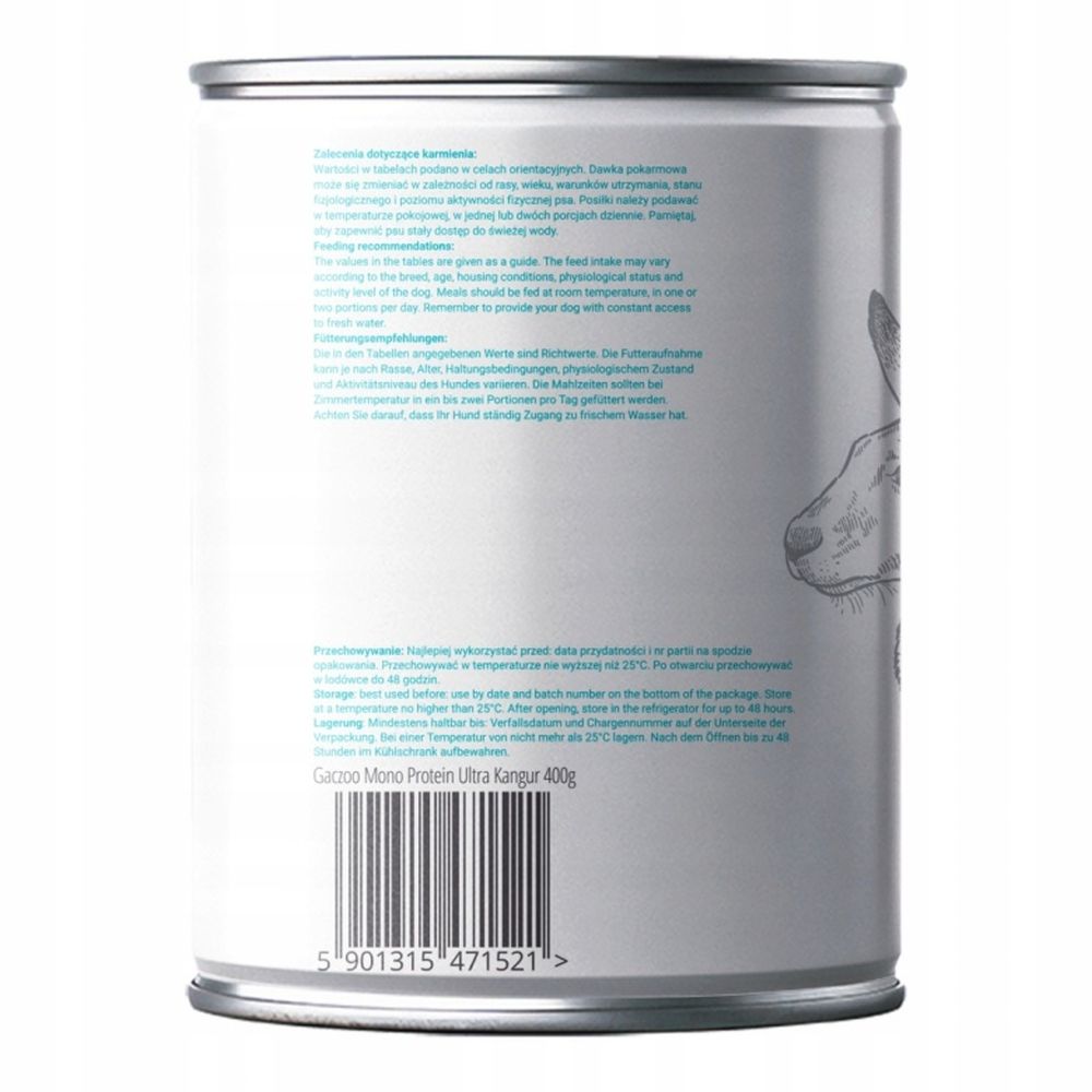 Gaczoo MONO Protein Ultra karma mokra dla psa Kangur 400g